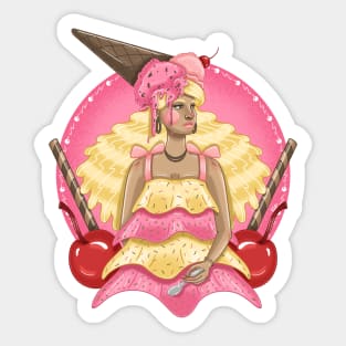 Gelato girl Sticker